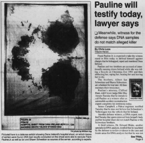 An Article in the Tribune Herald Showing Dana’s Preserved Hospital Sheet.
