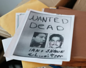 A Copy of the Wanted Posters with The Schweitzer Brother’s Info.
