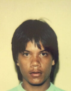 A mugshot of Albert Lauro Jr back in 1987 when he was arrested for shoplifting.
